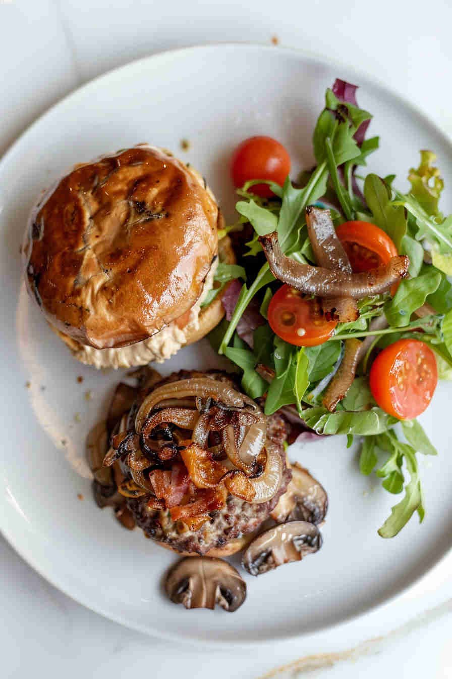 Mushroom & Bell Pepper Veggie Burger