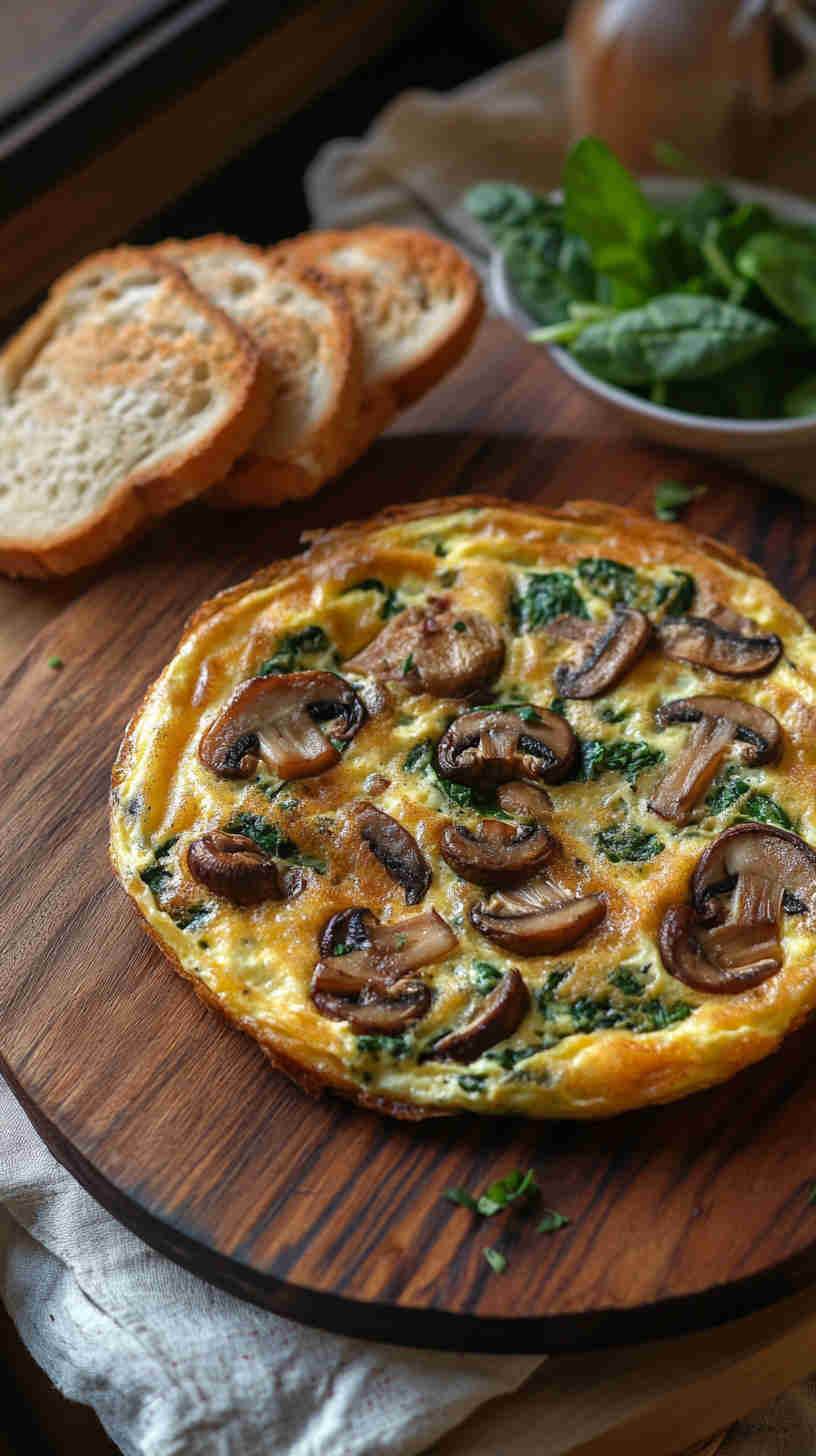 Mushroom & Spinach Savory Frittata
