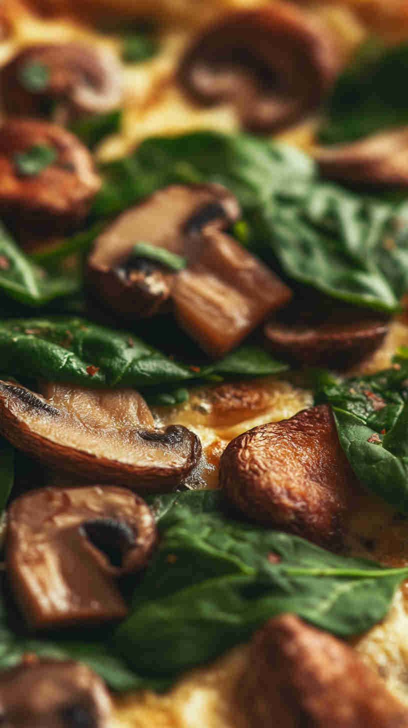 Mushroom & Spinach Savory Frittata