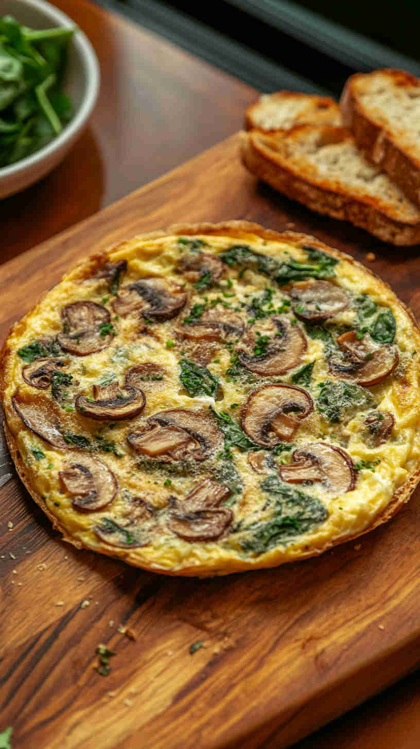Mushroom & Spinach Savory Frittata