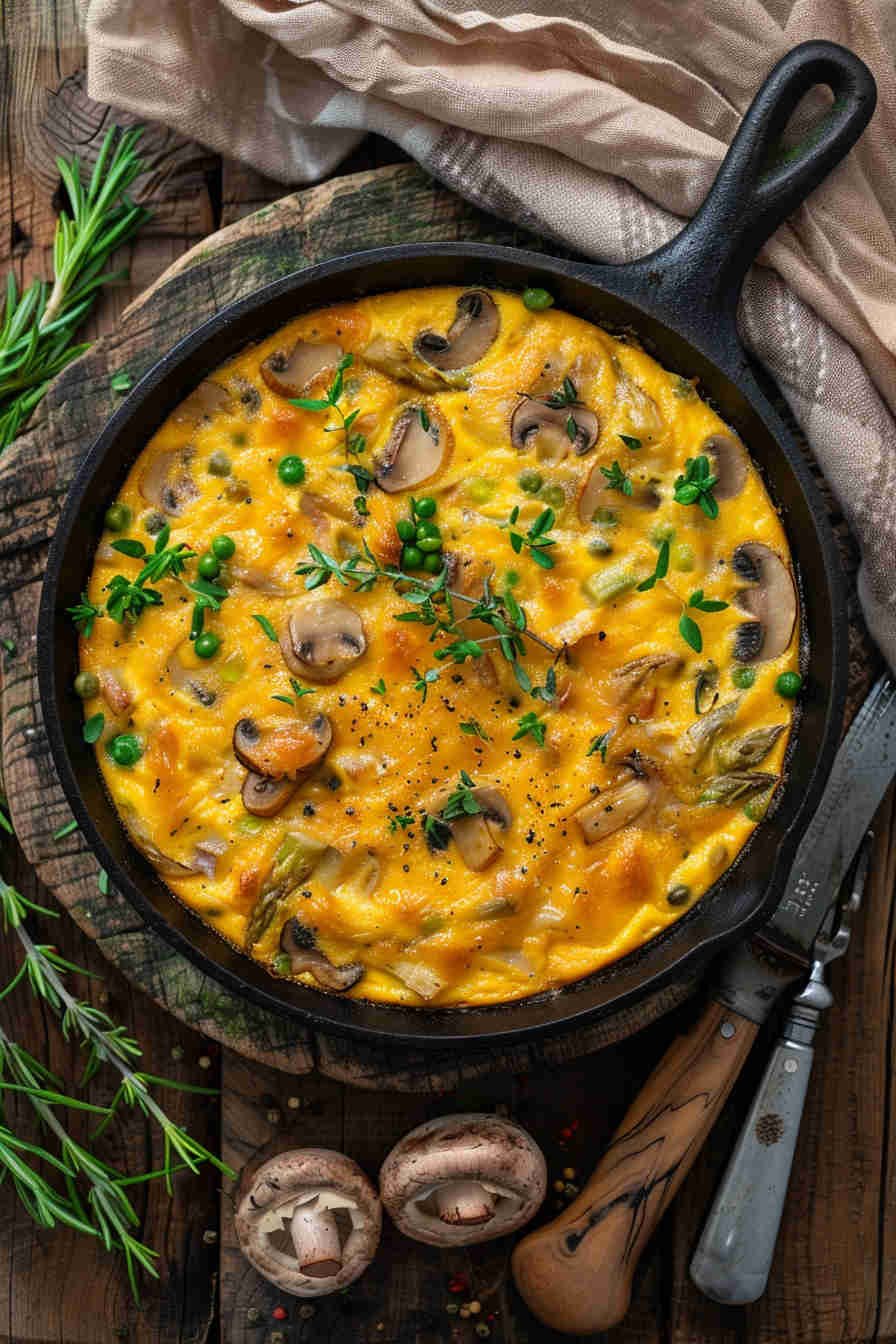 Mushroom and Asparagus Frittata