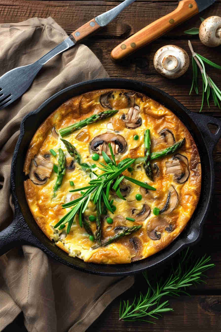 Mushroom and Asparagus Frittata