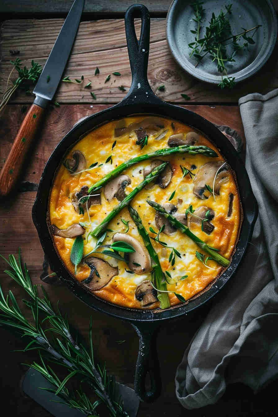 Mushroom and Asparagus Frittata