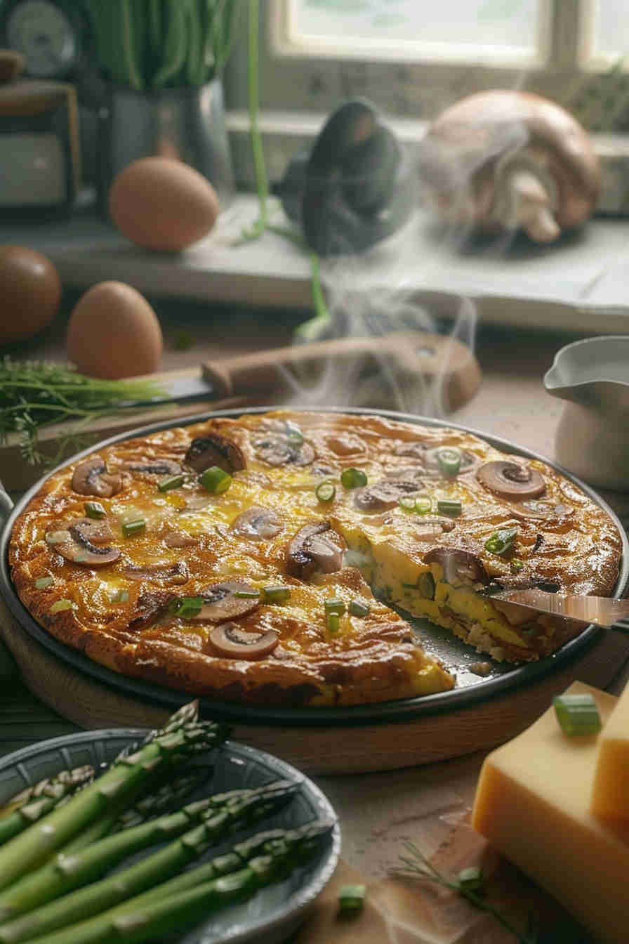 Mushroom and Asparagus Frittata