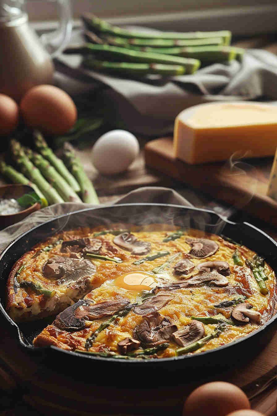 Mushroom and Asparagus Frittata