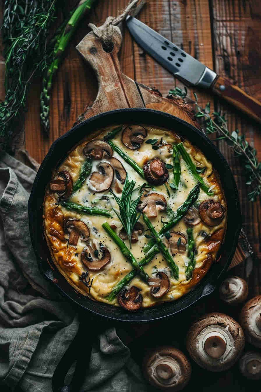 Mushroom and Asparagus Frittata