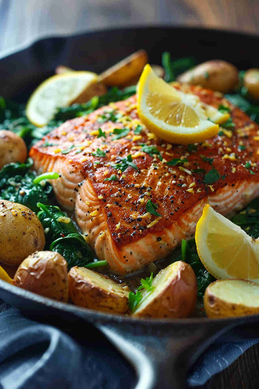 One-Pan Lemon Garlic Salmon