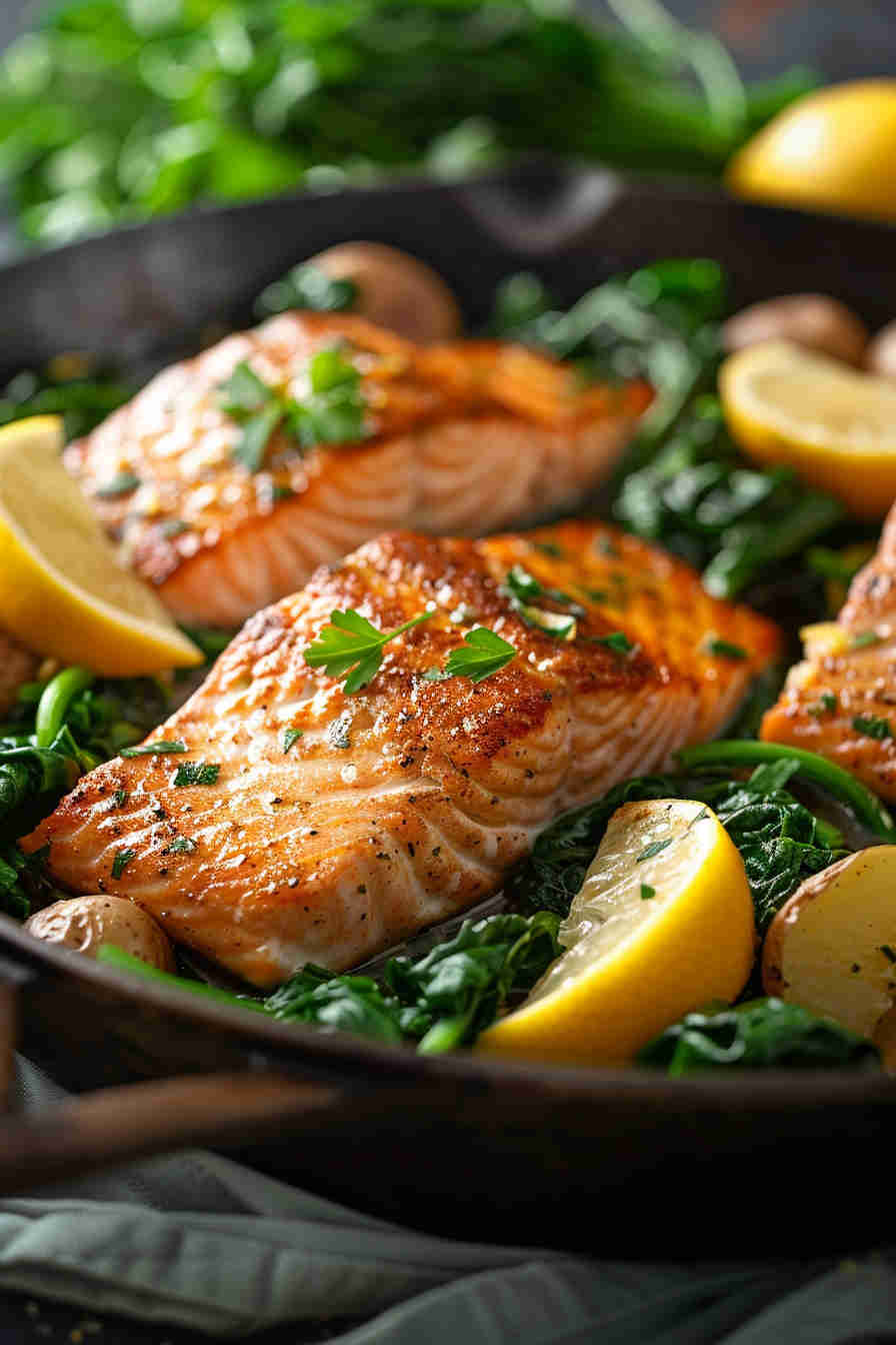 One-Pan Lemon Garlic Salmon