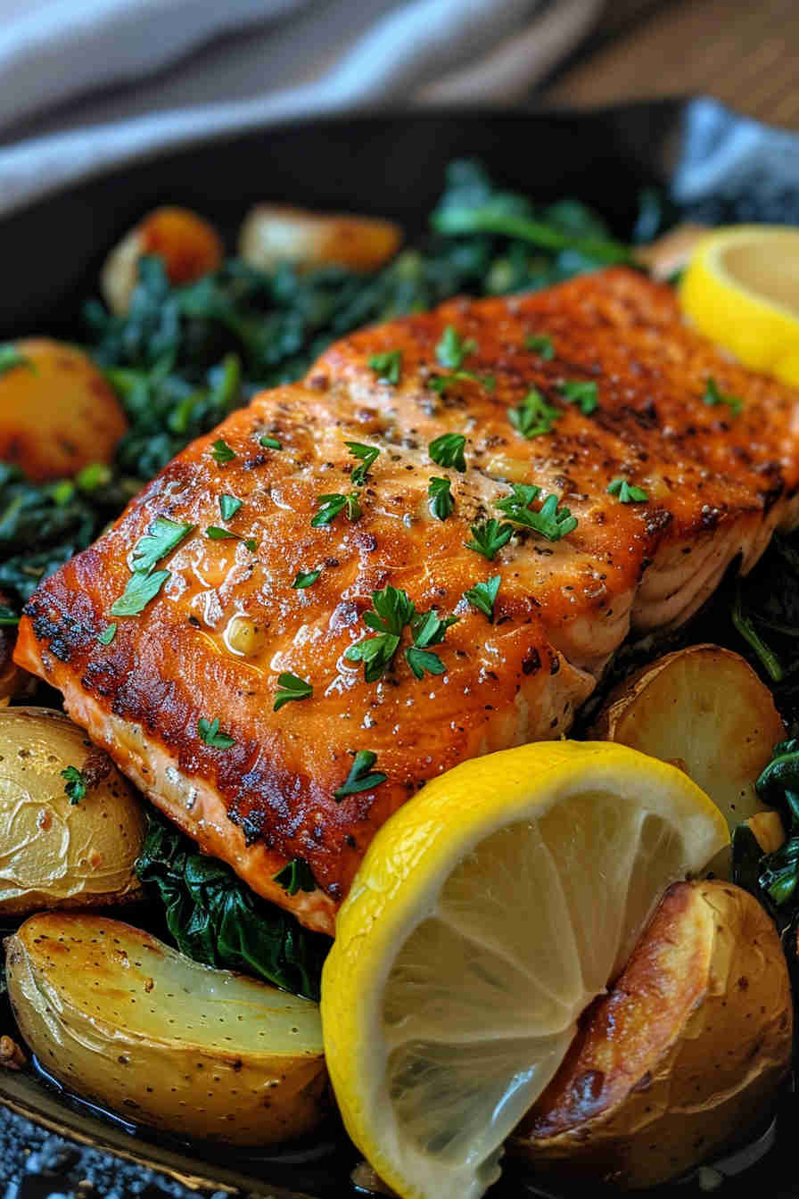 One-Pan Lemon Garlic Salmon
