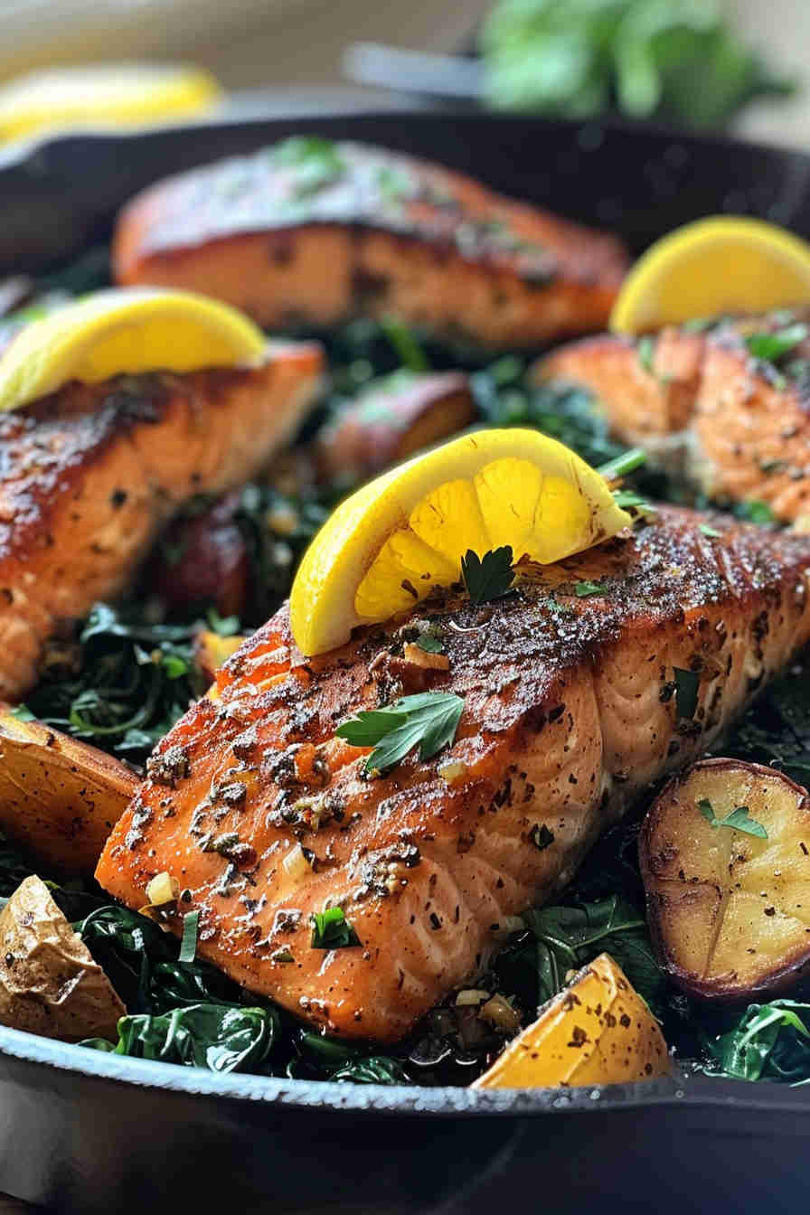 One-Pan Lemon Garlic Salmon