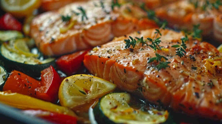 One-Pan Lemon Garlic Salmon