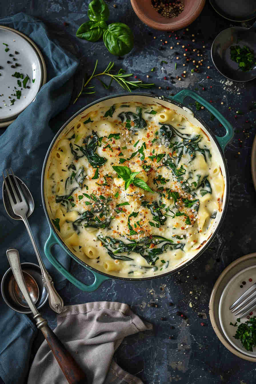 One-Pot Spinach Alfredo Pasta