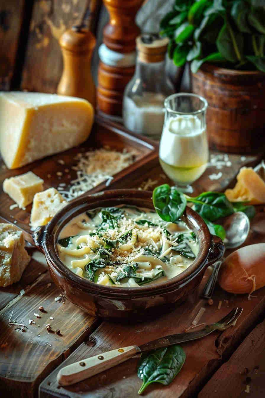 One-Pot Spinach Alfredo Pasta