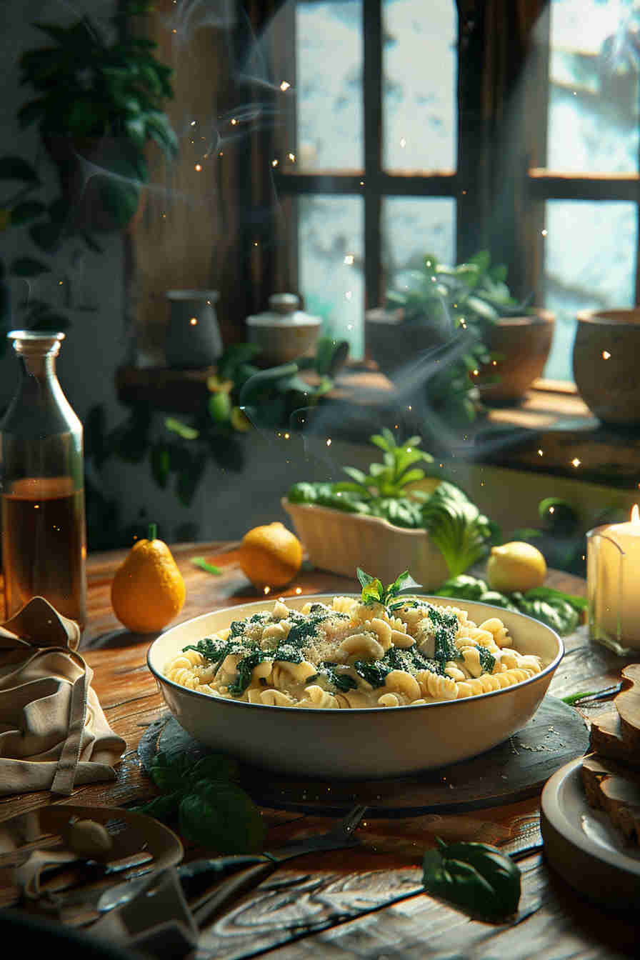 One-Pot Spinach Alfredo Pasta