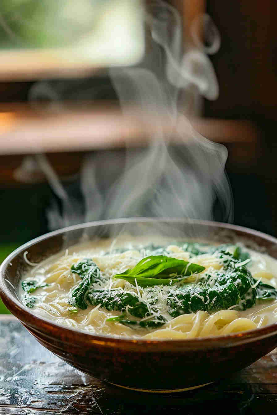 One-Pot Spinach Alfredo Pasta