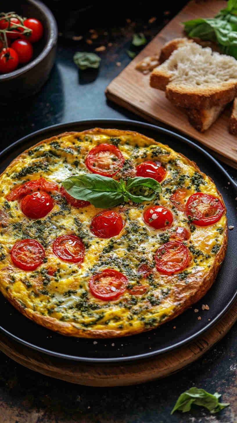 Pesto & Cherry Tomato Frittata