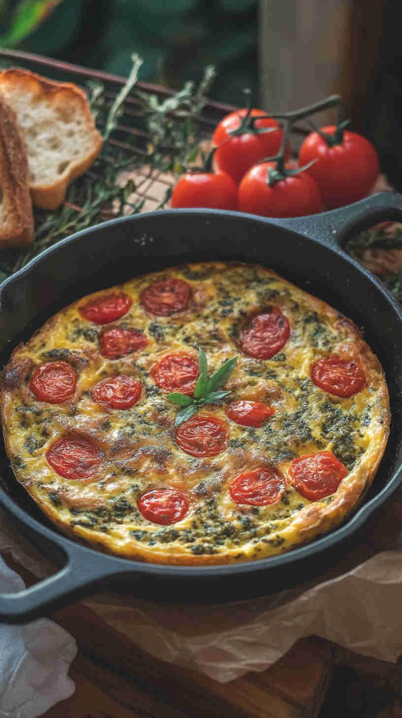 Pesto & Cherry Tomato Frittata