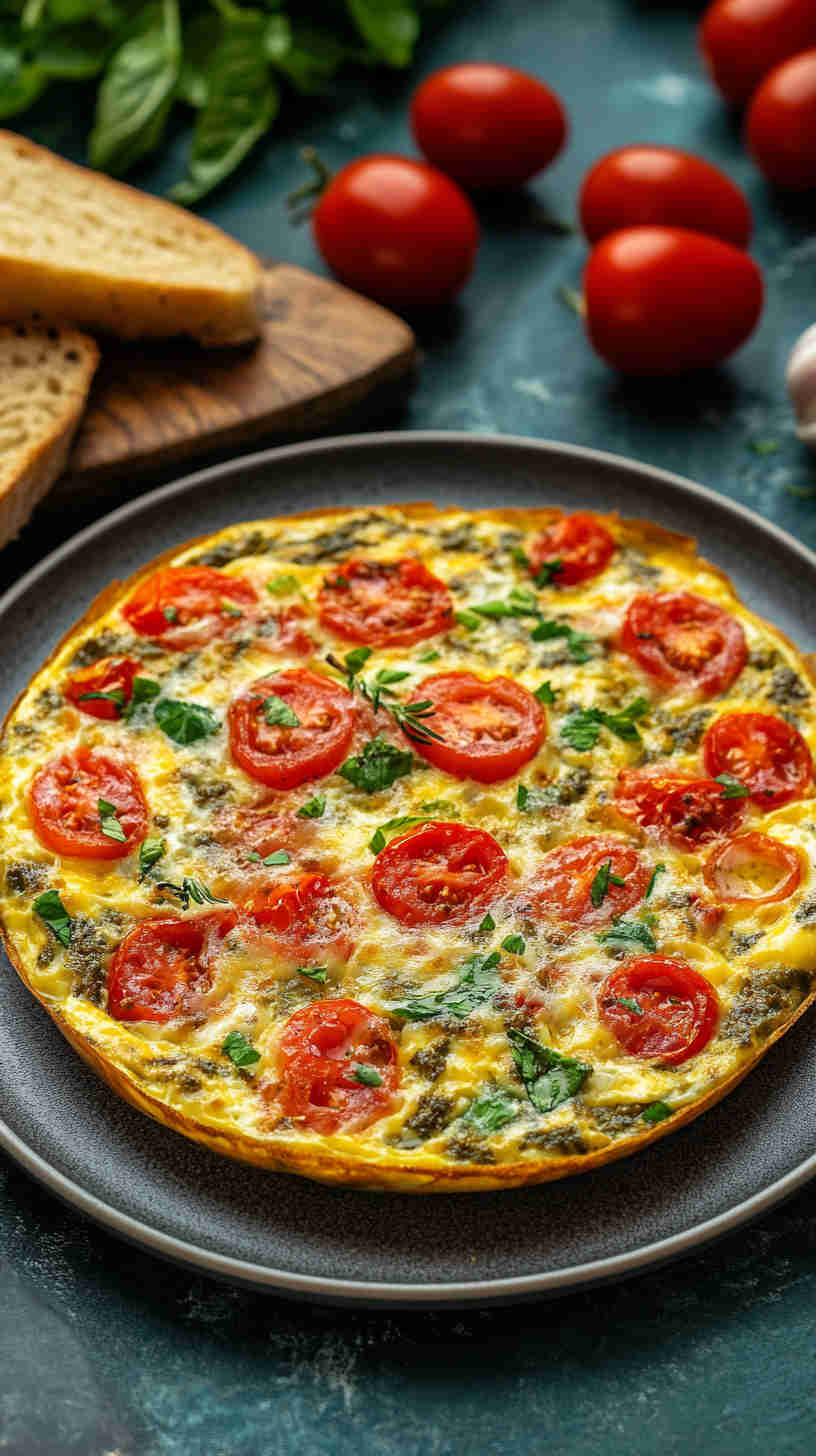 Pesto & Cherry Tomato Frittata