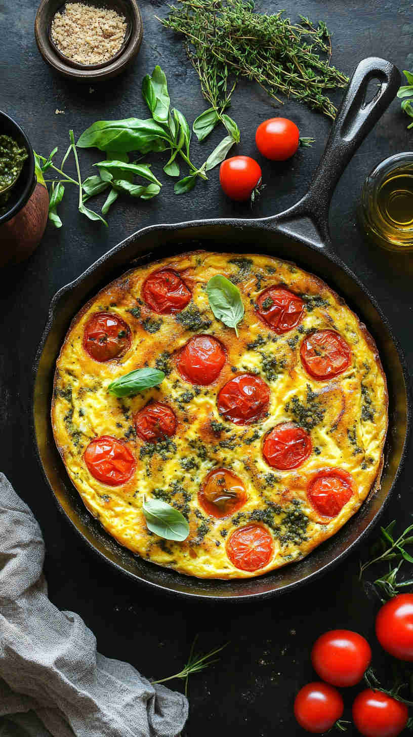 Pesto & Cherry Tomato Frittata