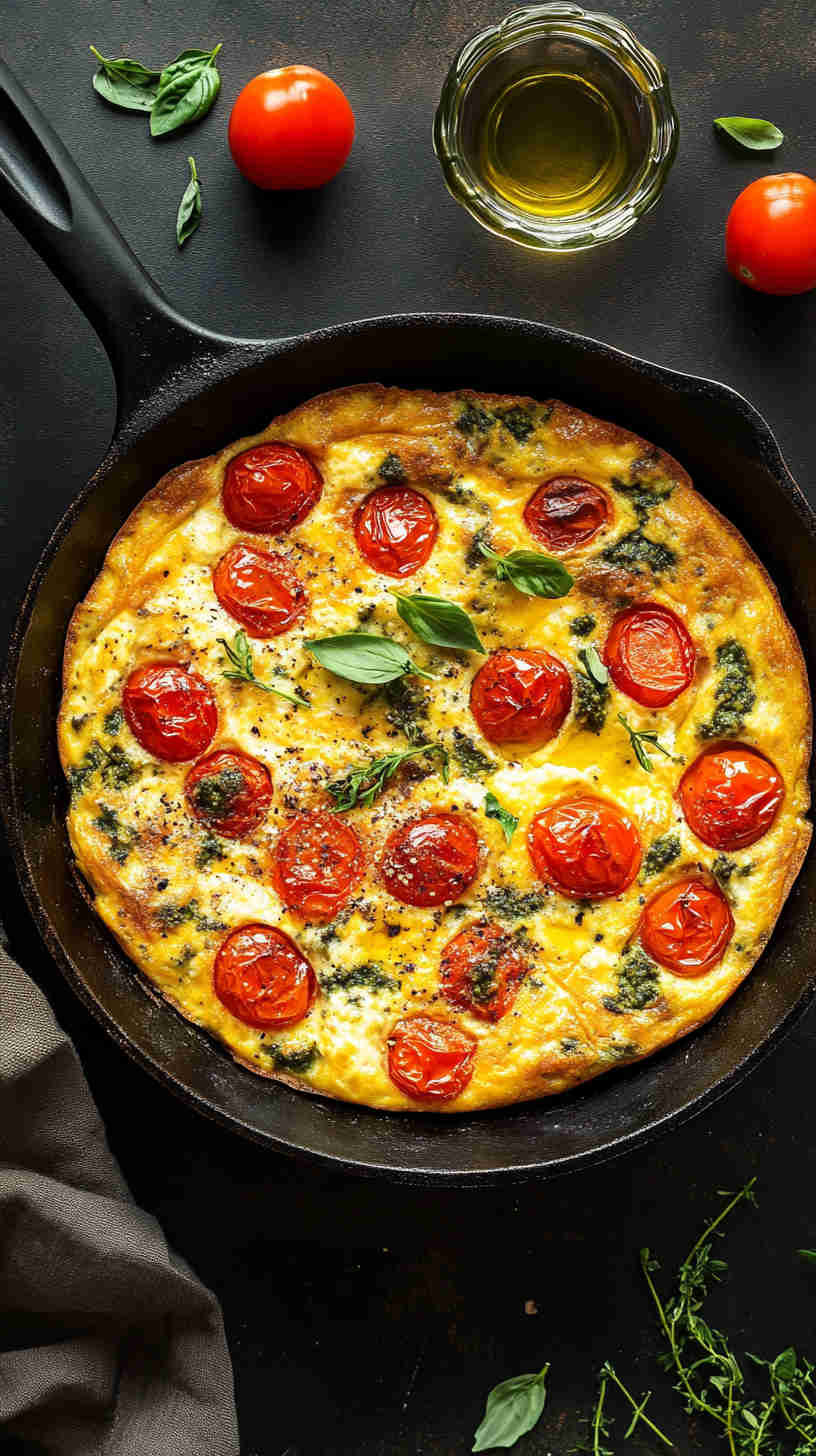 Pesto & Cherry Tomato Frittata