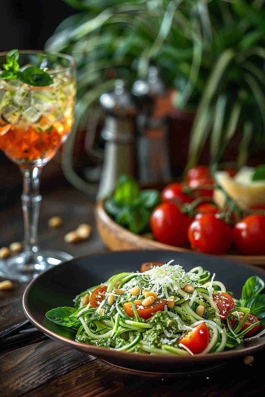 Quick Veggie Pesto Pasta