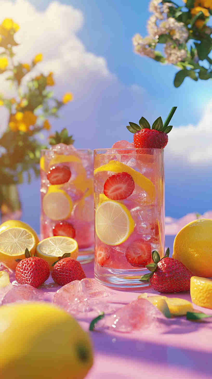 Refreshing Strawberry Acai Lemonade