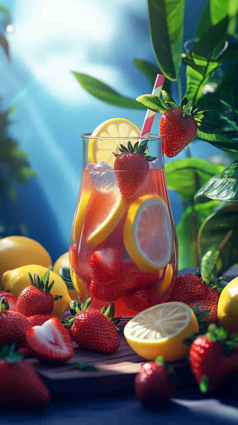 Refreshing Strawberry Acai Lemonade