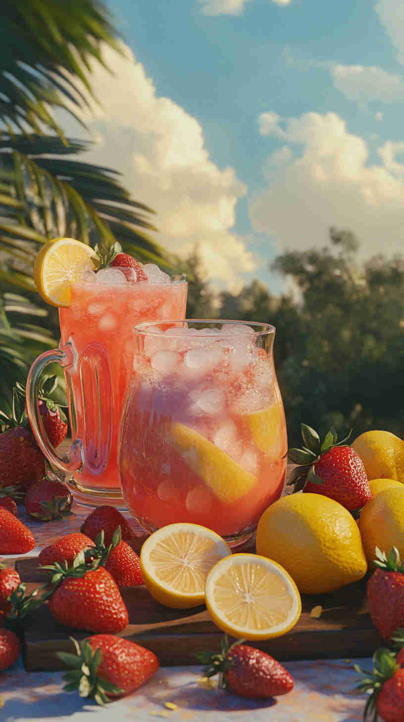 Refreshing Strawberry Acai Lemonade