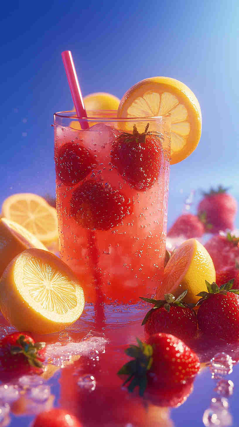 Refreshing Strawberry Acai Lemonade