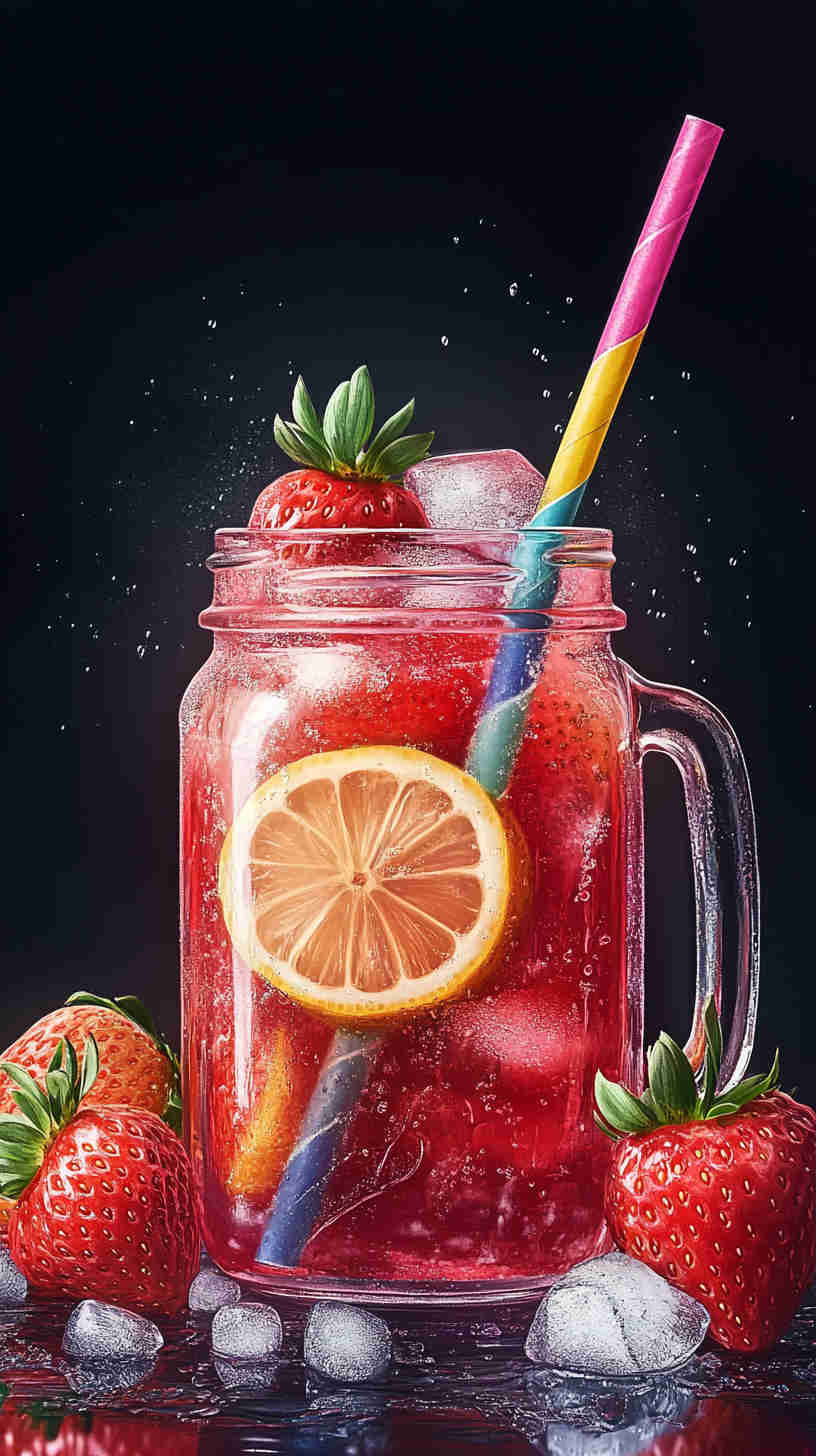 Refreshing Strawberry Acai Lemonade