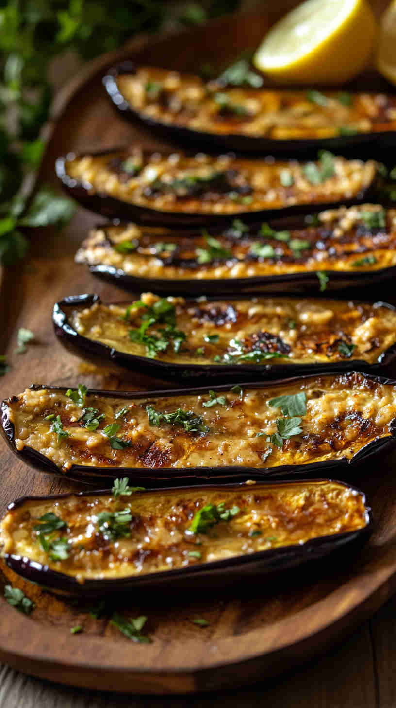 Roasted Aubergine with Tahini Sauce