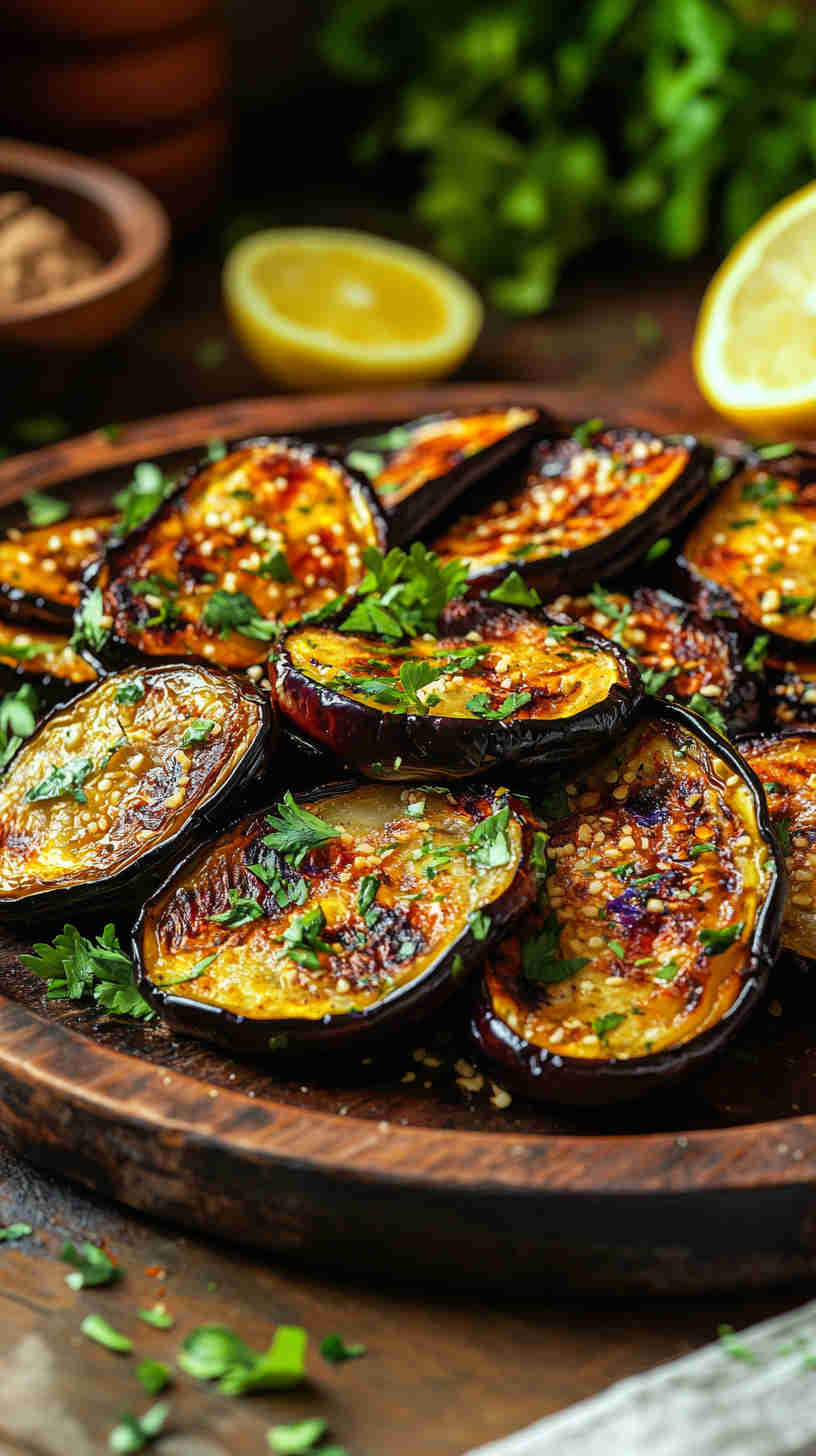 Roasted Aubergine with Tahini Sauce