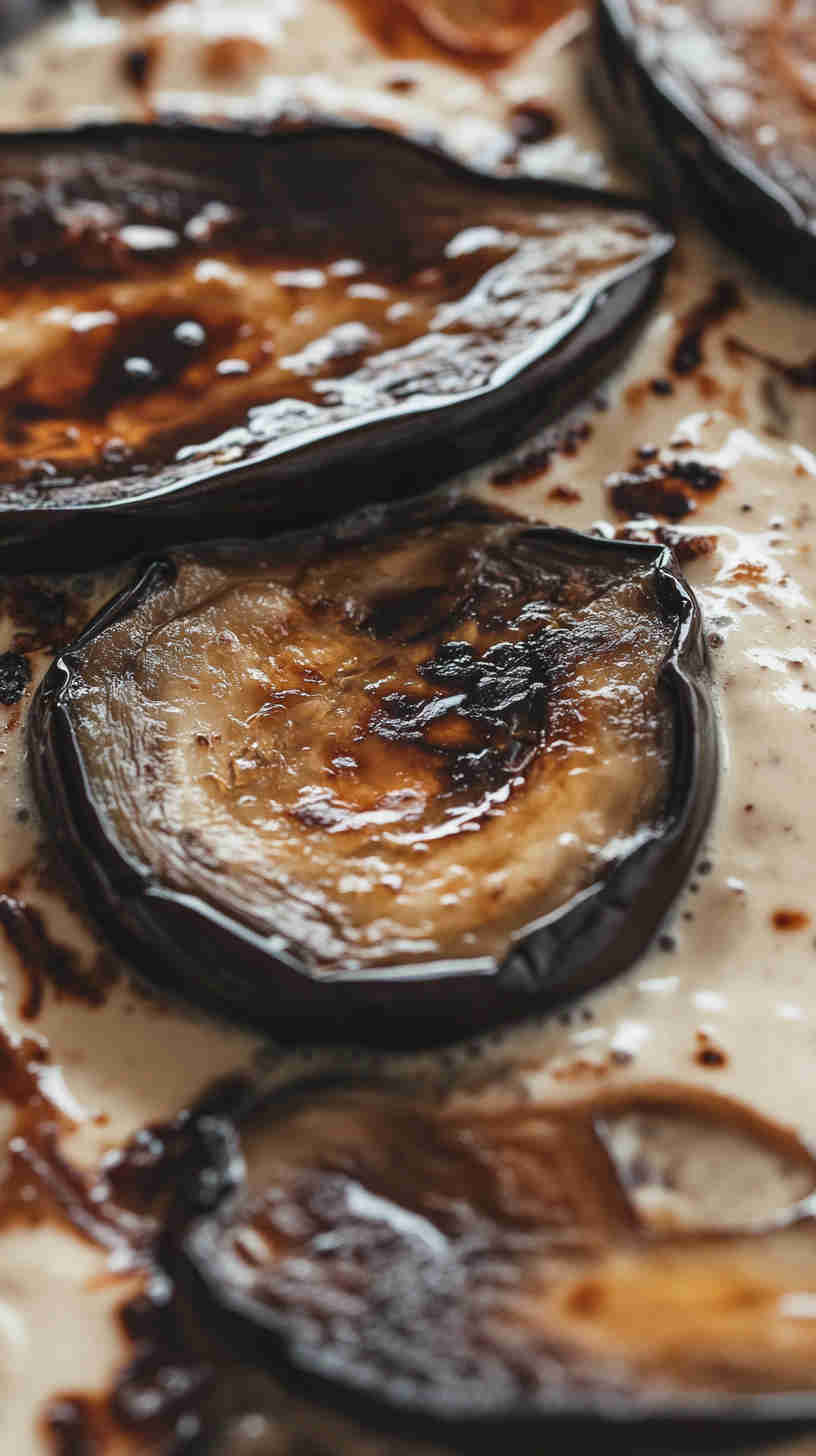Roasted Aubergine with Tahini Sauce