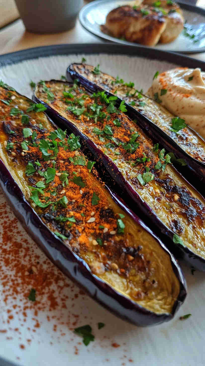 Roasted Aubergine with Tahini Sauce