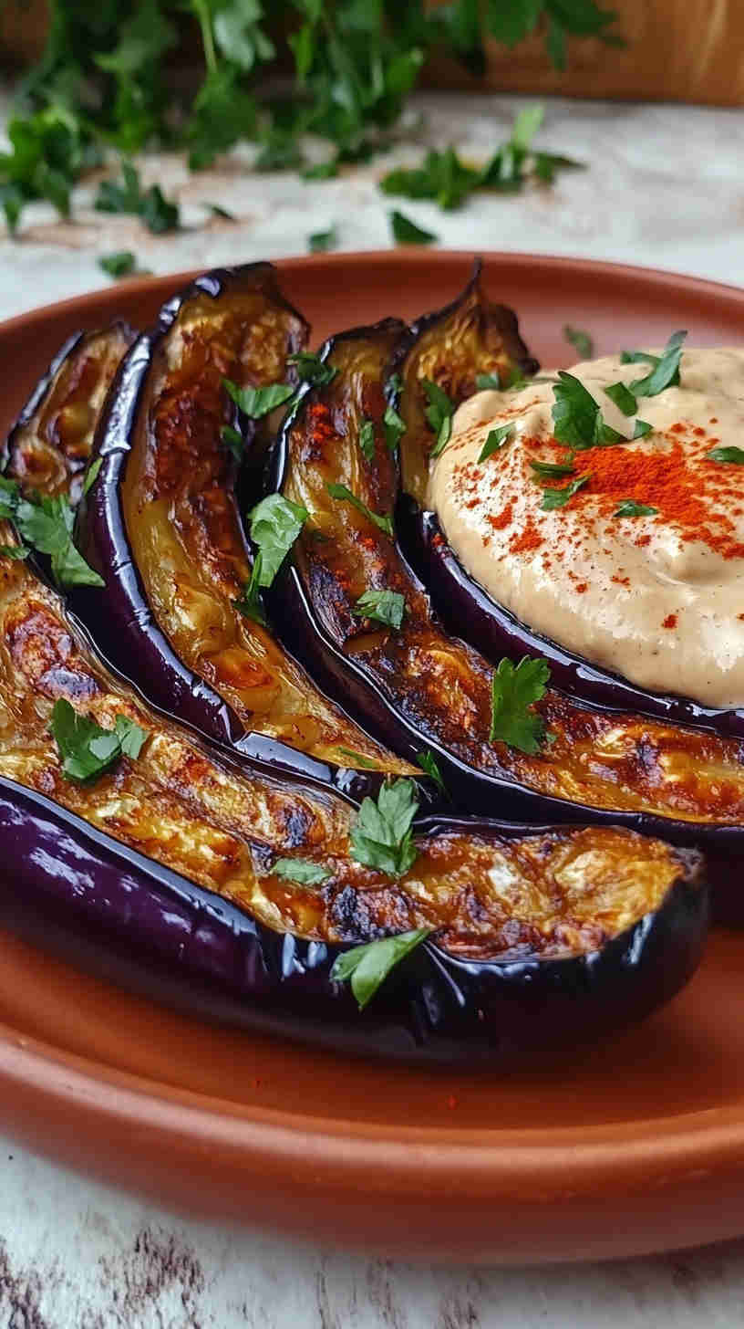 Roasted Aubergine with Tahini Sauce