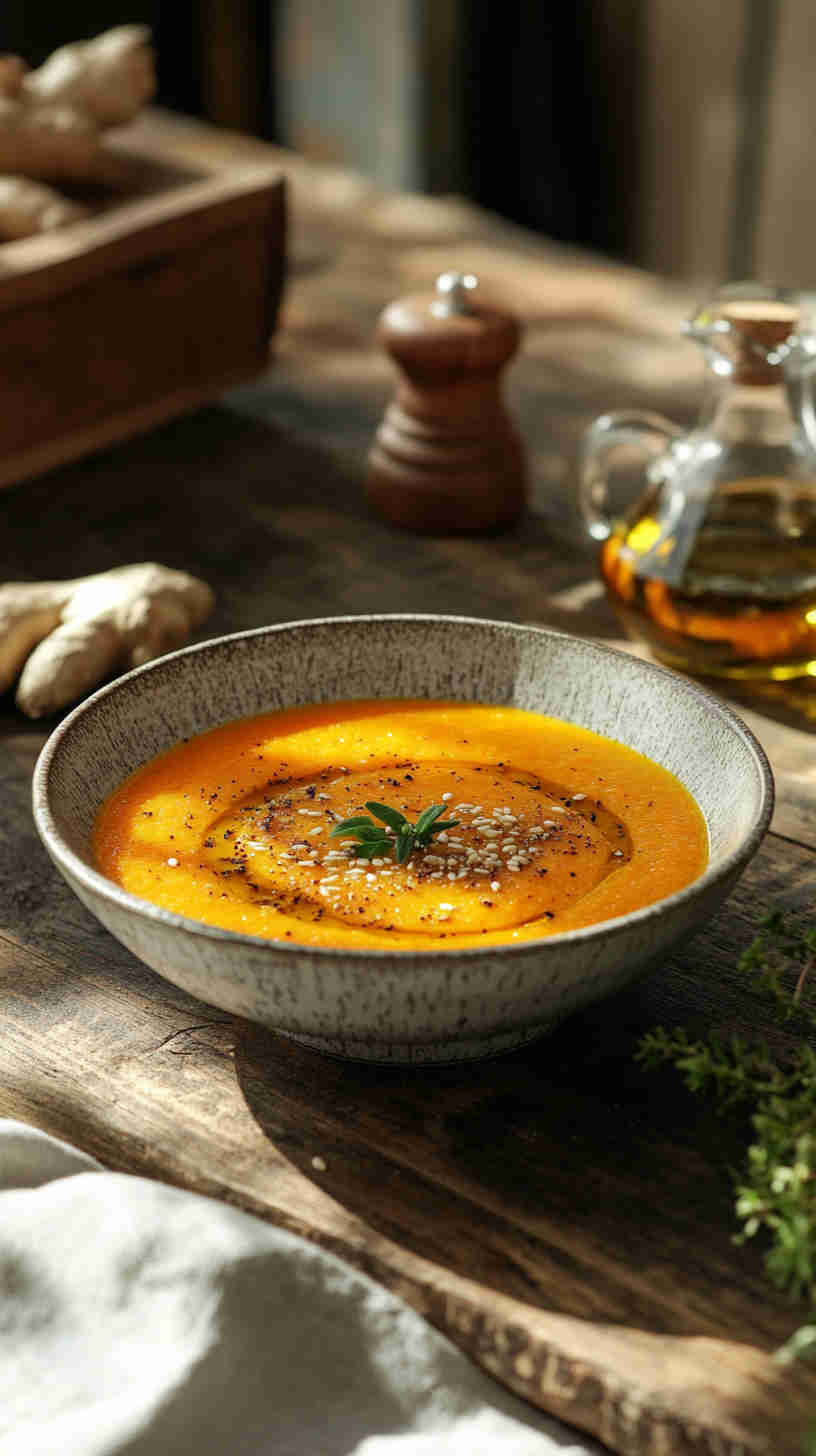 Roasted Carrot and Ginger Soup