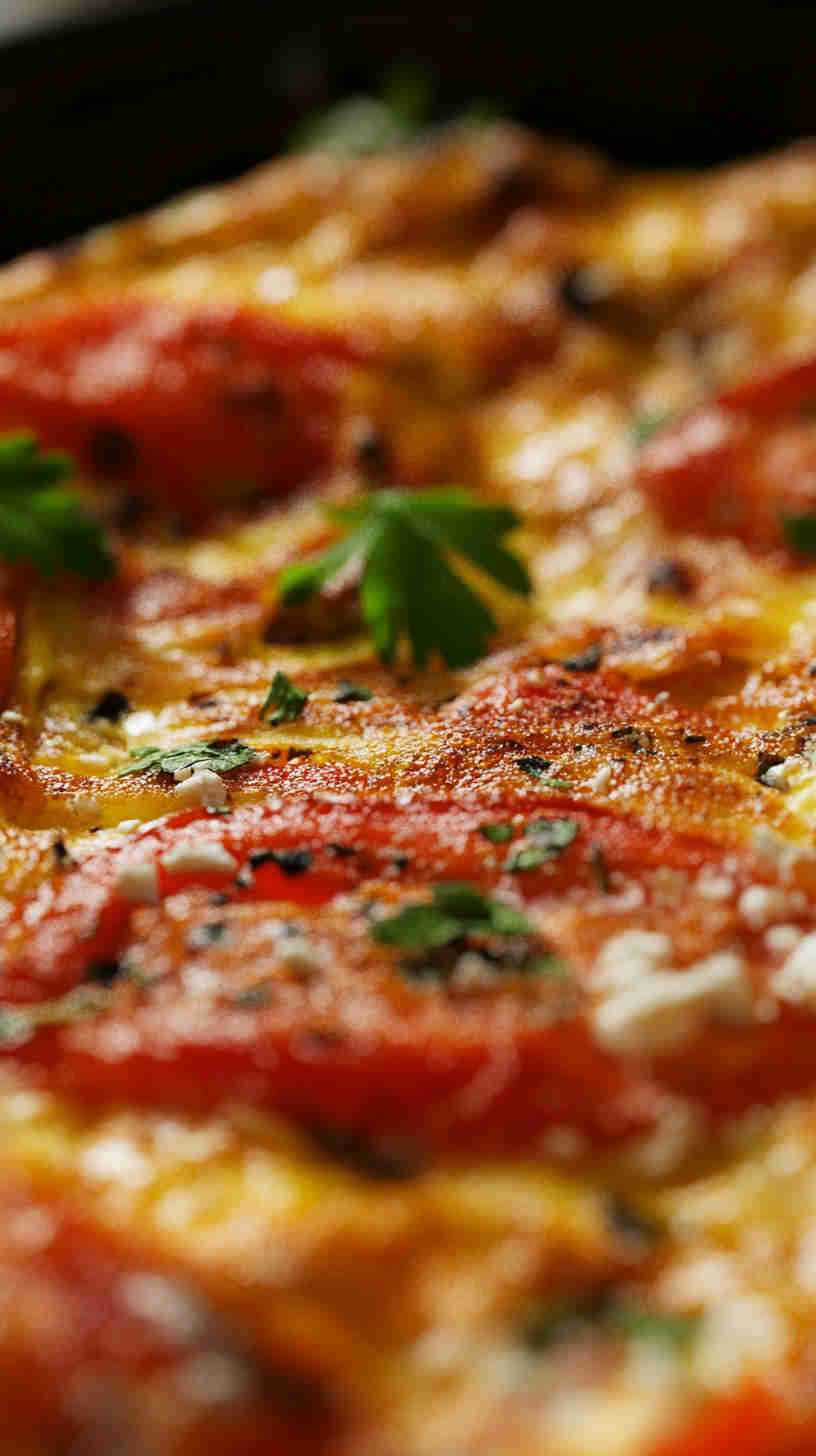 Roasted Red Pepper & Feta Frittata