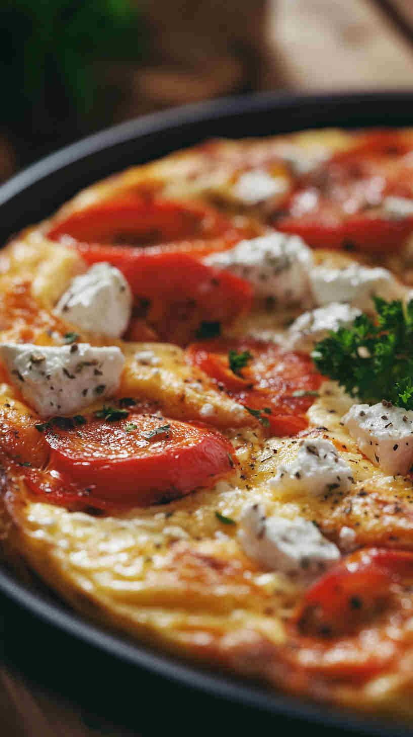 Roasted Red Pepper & Feta Frittata
