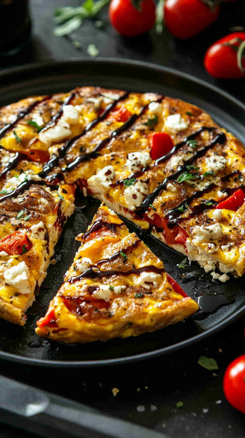 Roasted Red Pepper & Feta Frittata