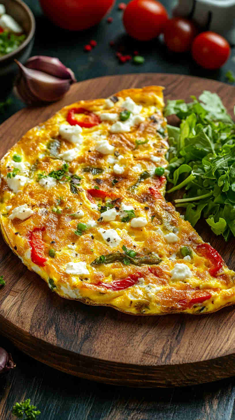 Roasted Red Pepper & Feta Frittata