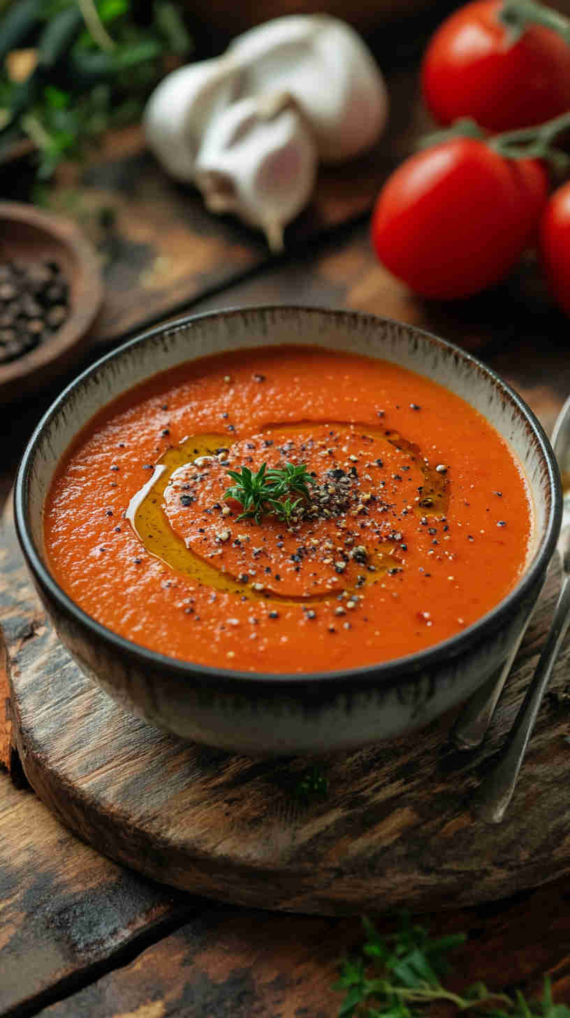 Roasted Red Pepper and Tomato Soup