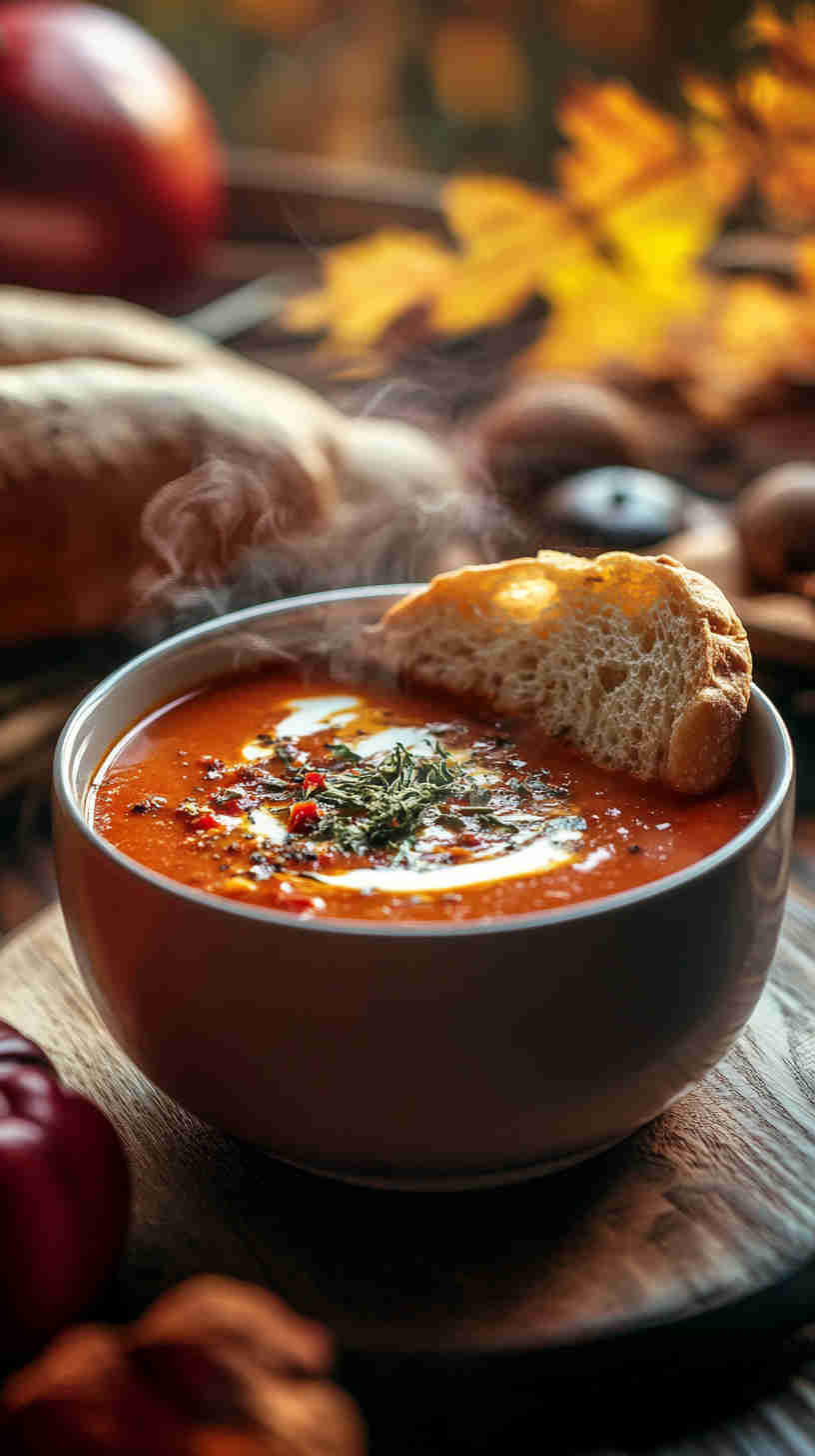 Roasted Red Pepper and Tomato Soup