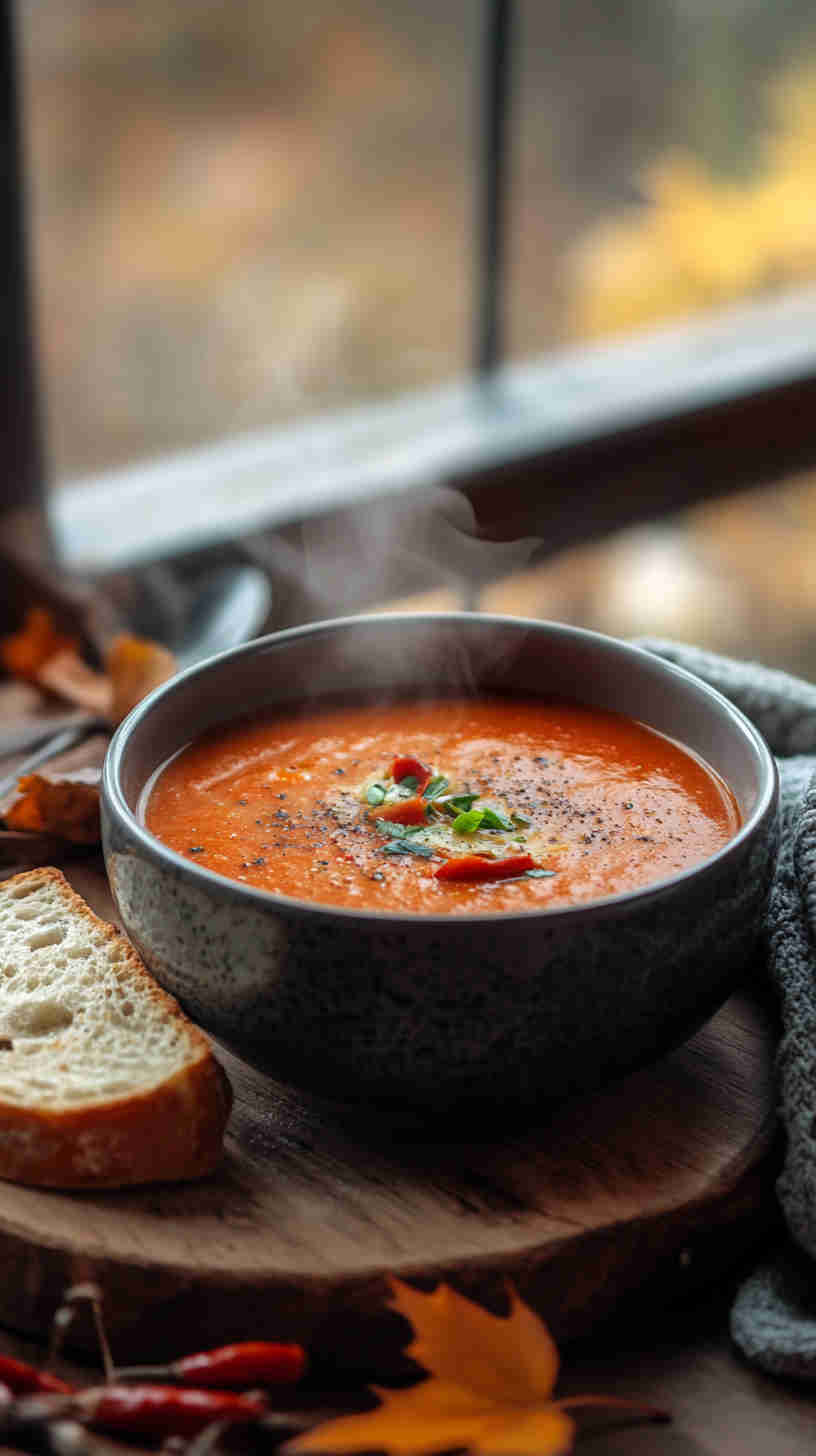 Roasted Red Pepper and Tomato Soup