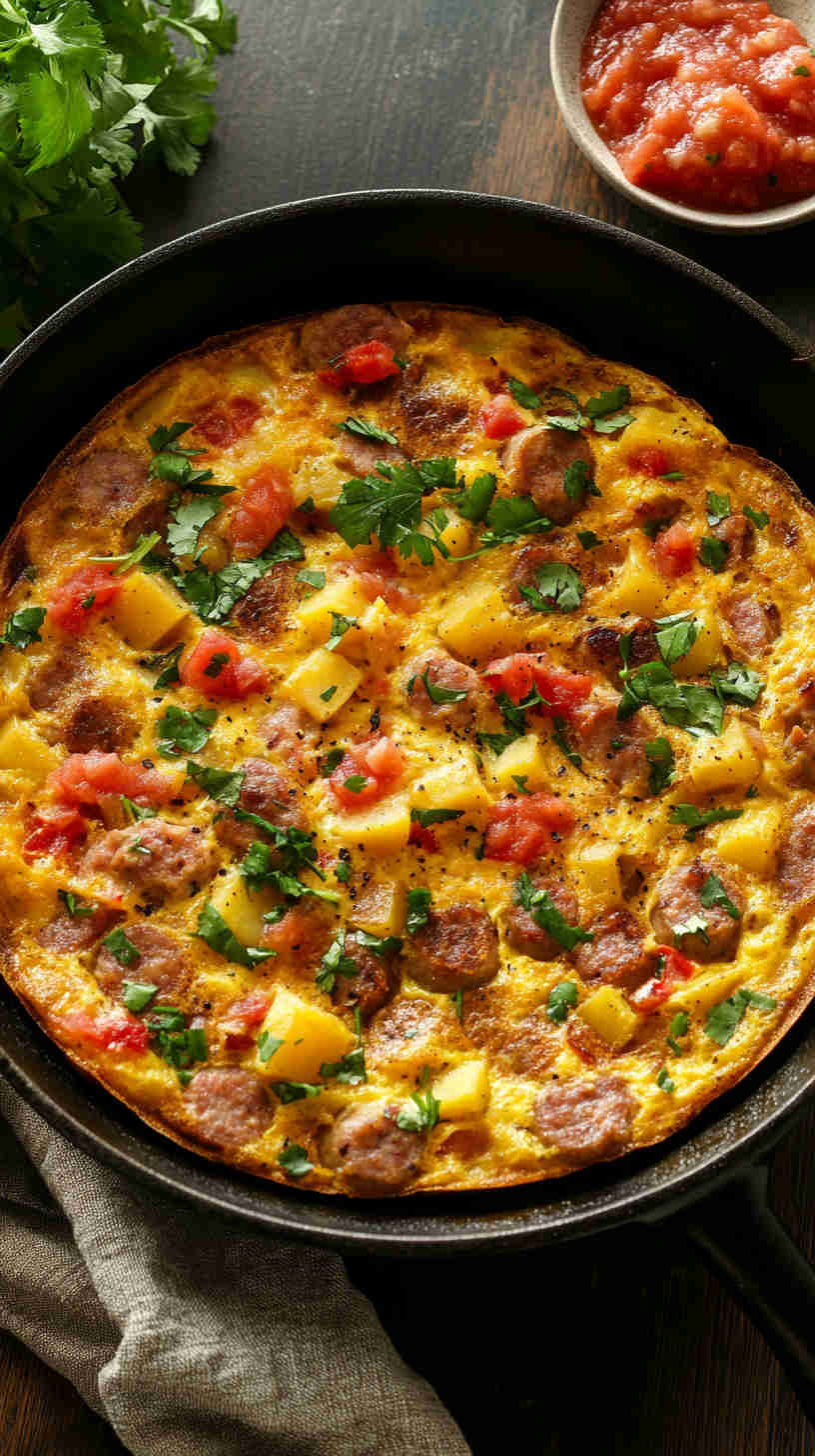 Sausage, Bell Pepper & Potato Frittata