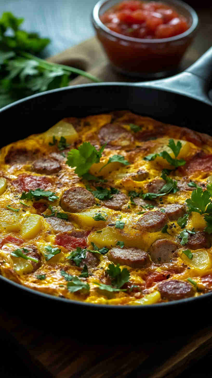 Sausage, Bell Pepper & Potato Frittata