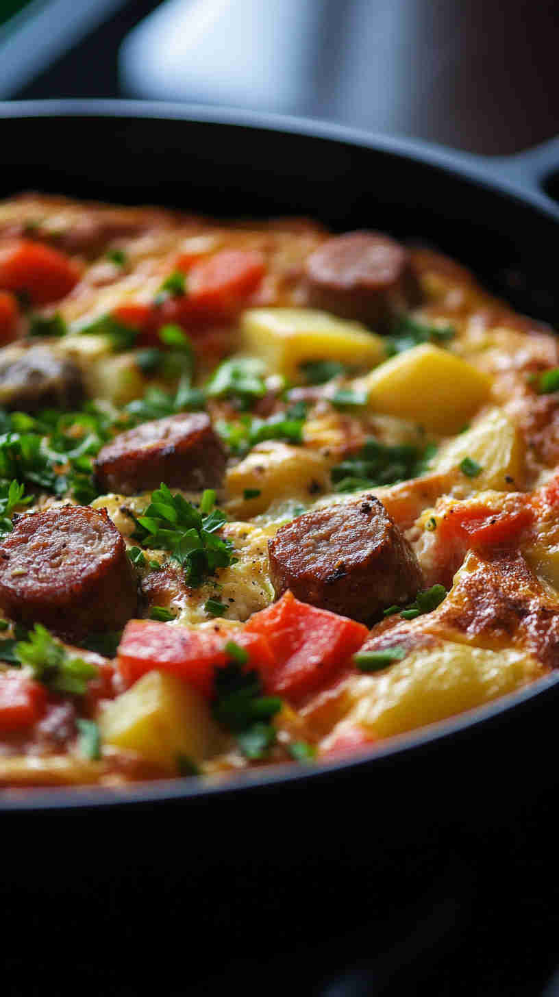 Sausage, Bell Pepper & Potato Frittata