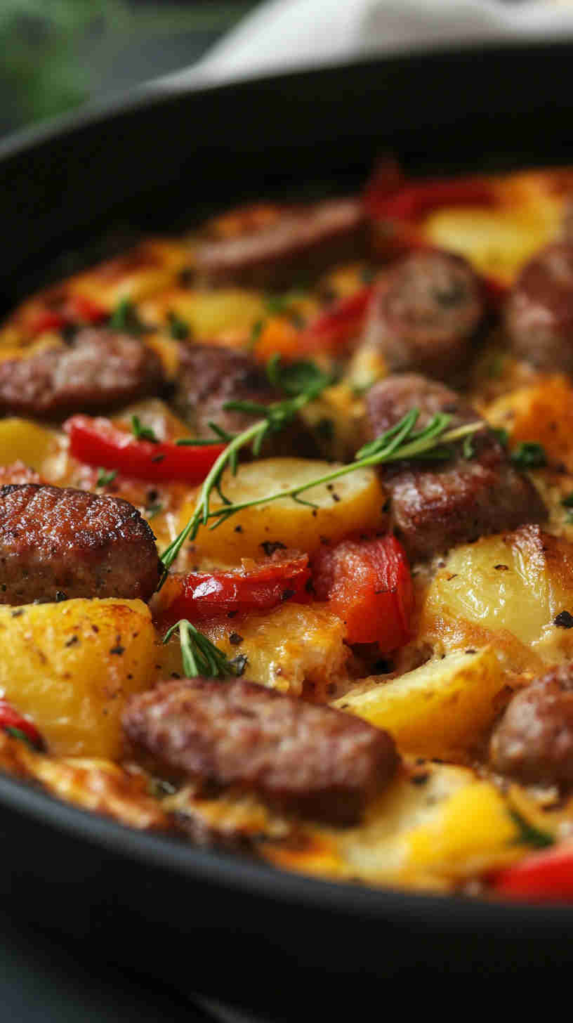 Sausage, Bell Pepper & Potato Frittata