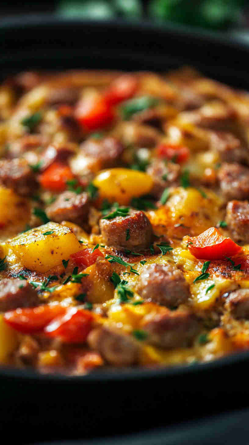 Sausage, Bell Pepper & Potato Frittata