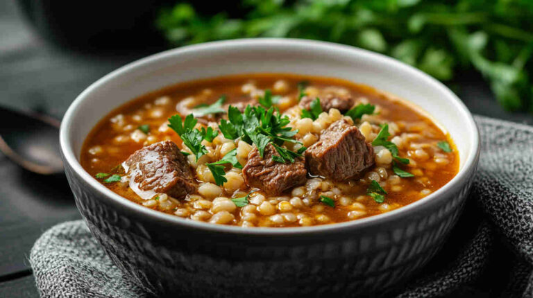 Savory Beef and Barley Soup