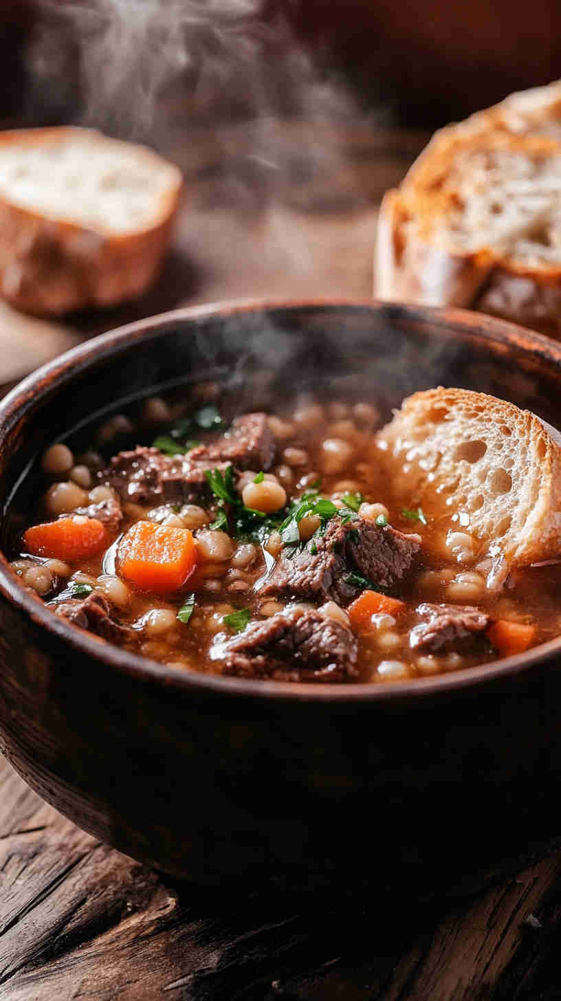 Savory Beef and Barley Soup